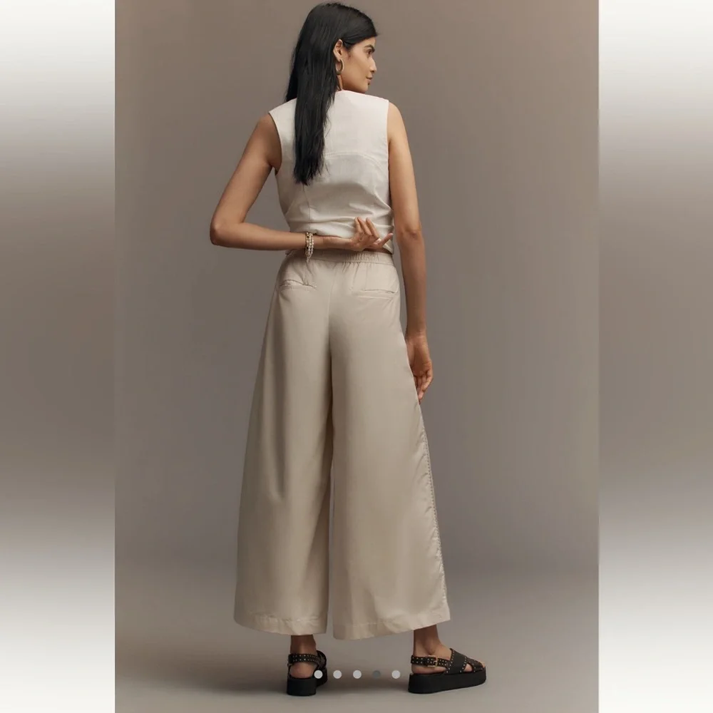 NWT Anthropologie Pleated Embroidered Trousers Sz XL - Picture 4 of 16